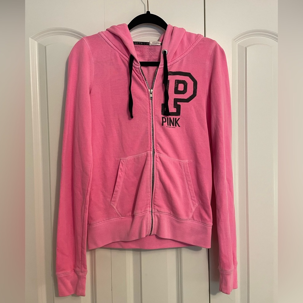 VS PINK Zip-Up Hoodie with Logo